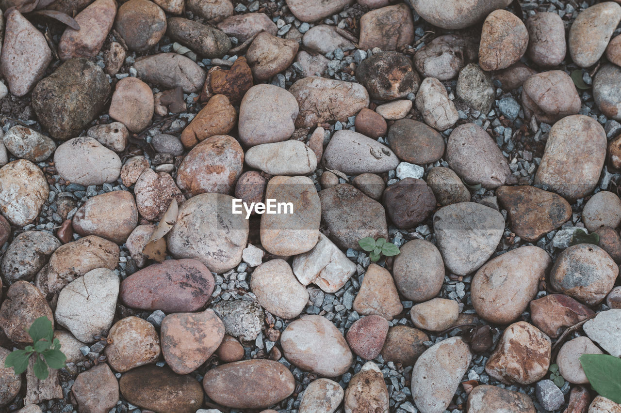 Stones arranged on the ground for the background