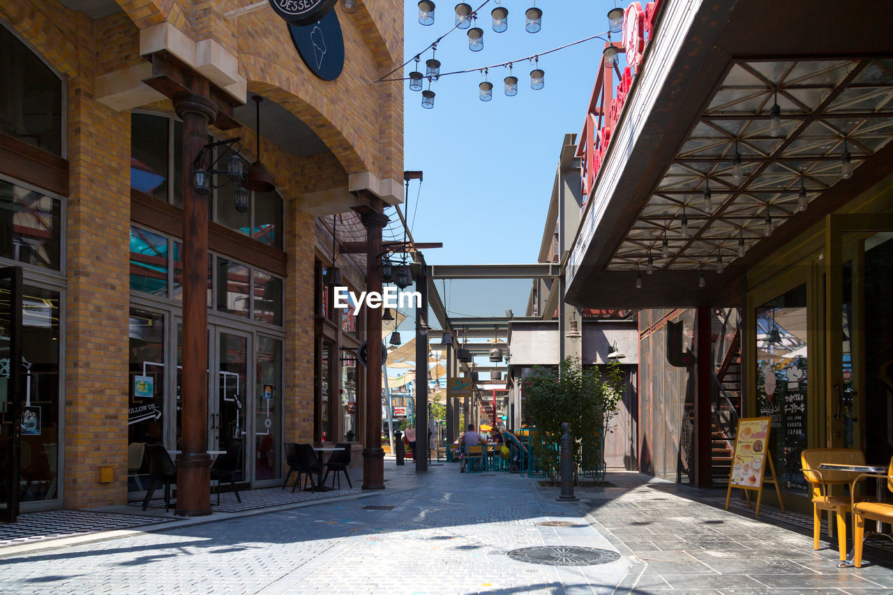 ALLEY AMIDST BUILDINGS IN CITY