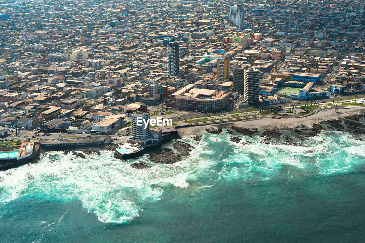 Aerial view of iquique in northern chile