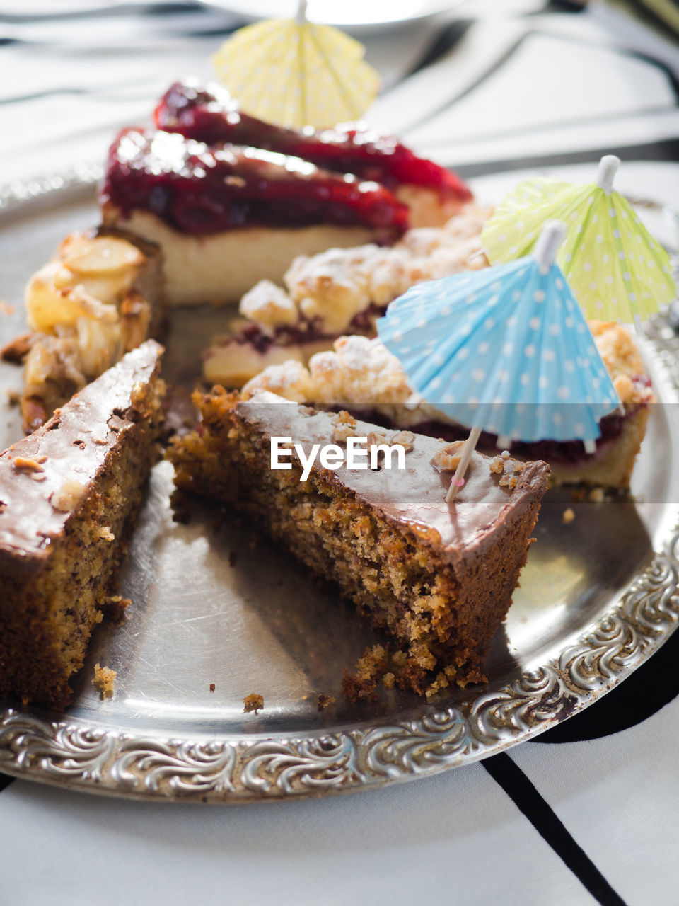 Close-up of dessert in plate on table