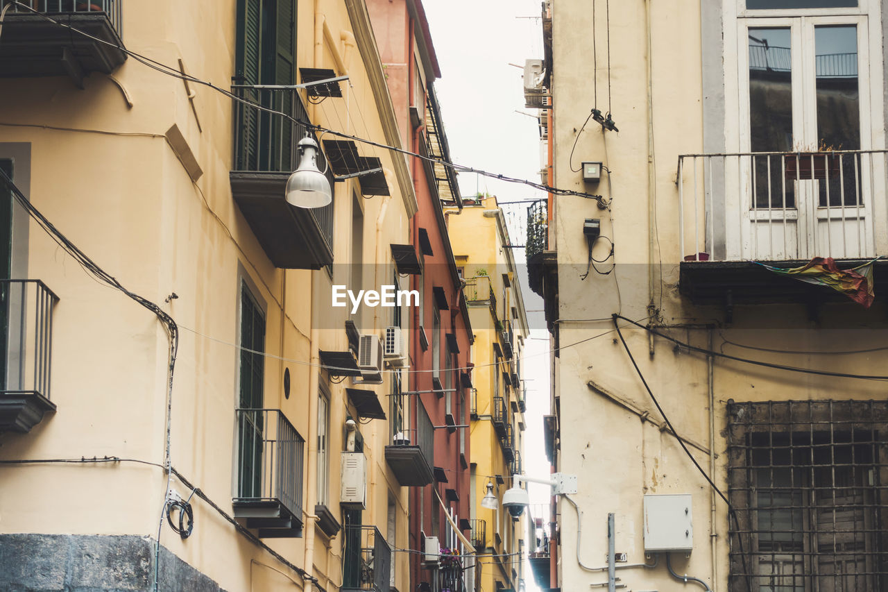 Low angle view of buildings in city