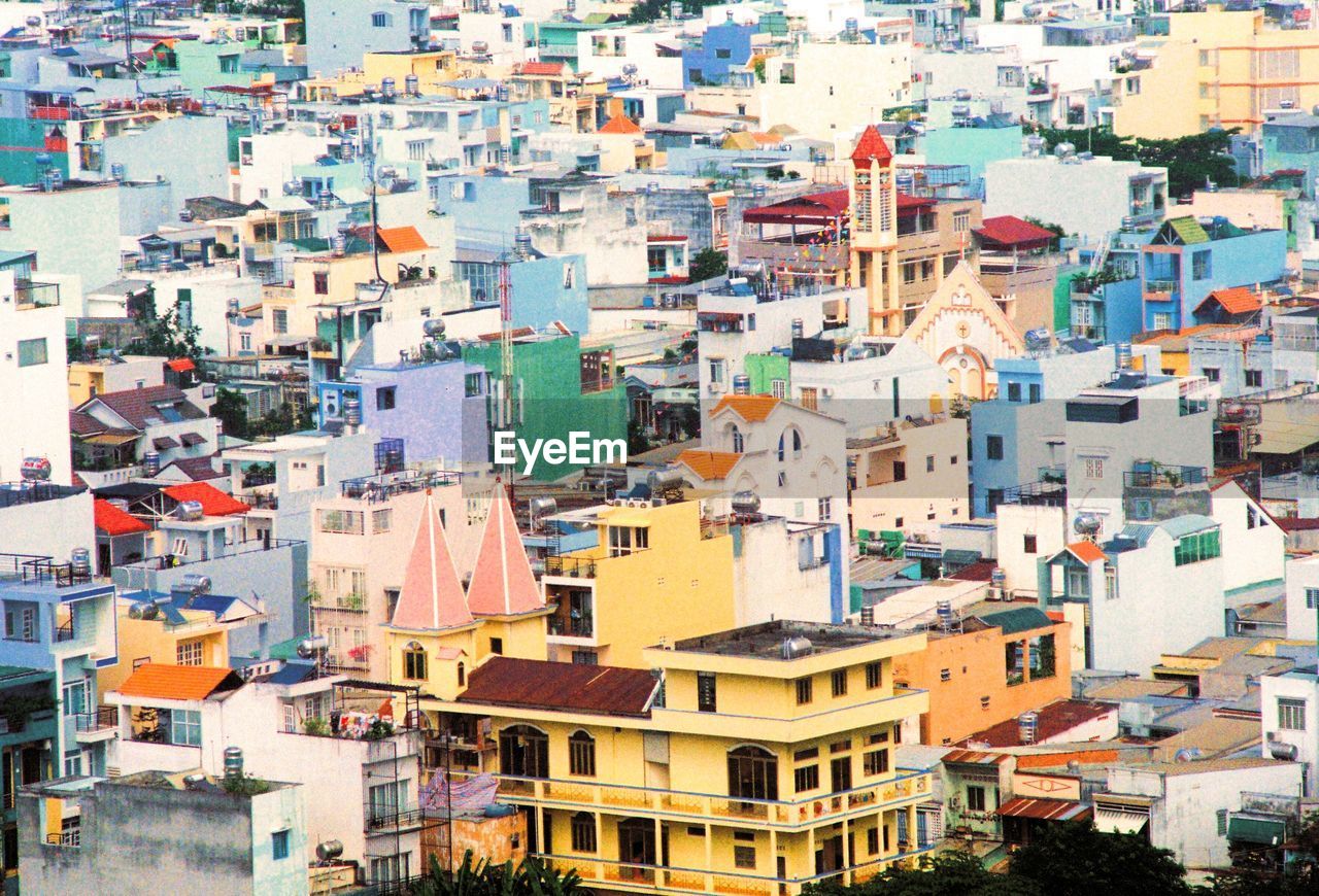 High angle view of cityscape