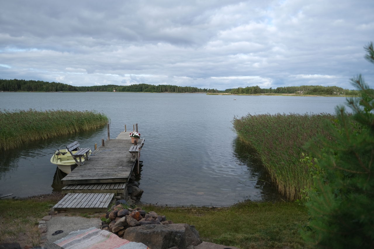 VIEW OF LAKE AGAINST SKY