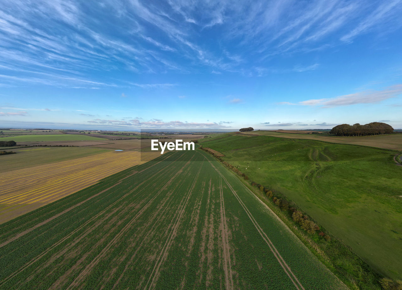 A panoramic view of the marlborough downs in wiltshire, uk