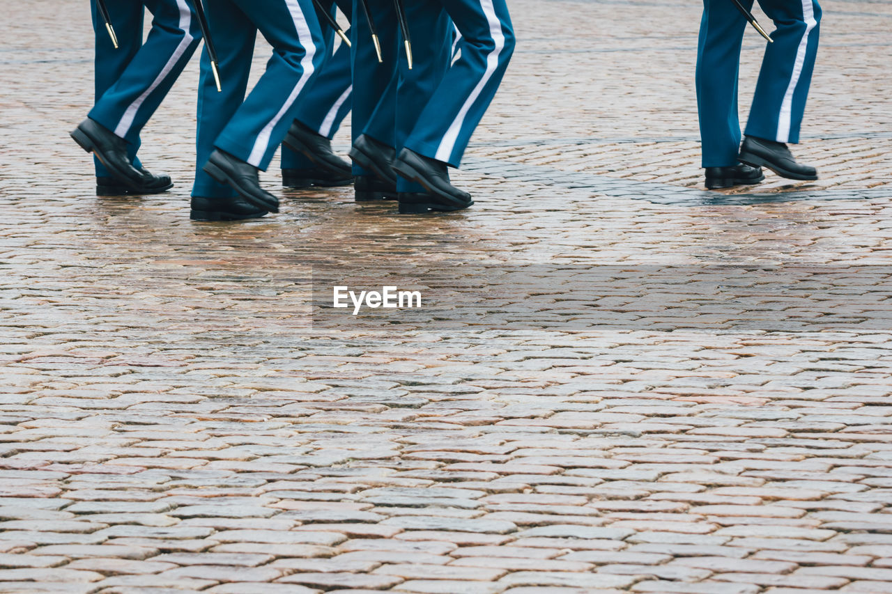 Low section of guards marching on parade