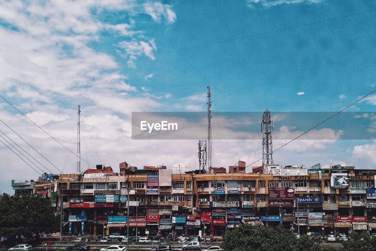 Buildings against sky in city