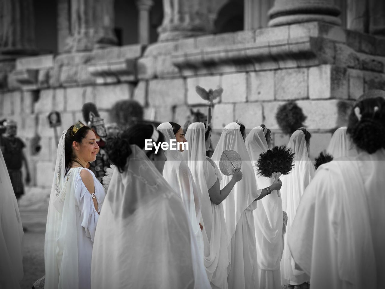religion, belief, spirituality, place of worship, ceremony, group of people, women, bride, adult, celebration, white, architecture, person, wedding dress, event, black and white, tradition, traditional clothing, clothing, catholicism, men, praying, wedding, monochrome, built structure, female, lifestyles