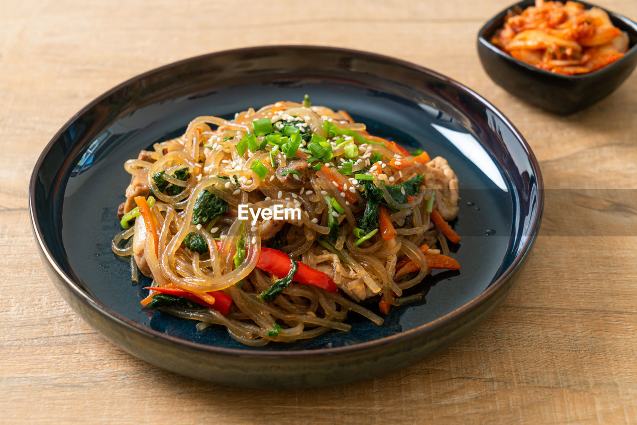 close-up of food in bowl on table