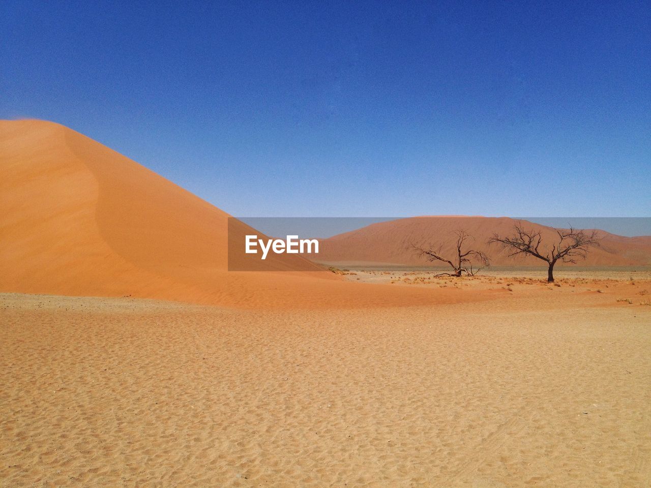 Idyllic shot of landscape in desert against sky
