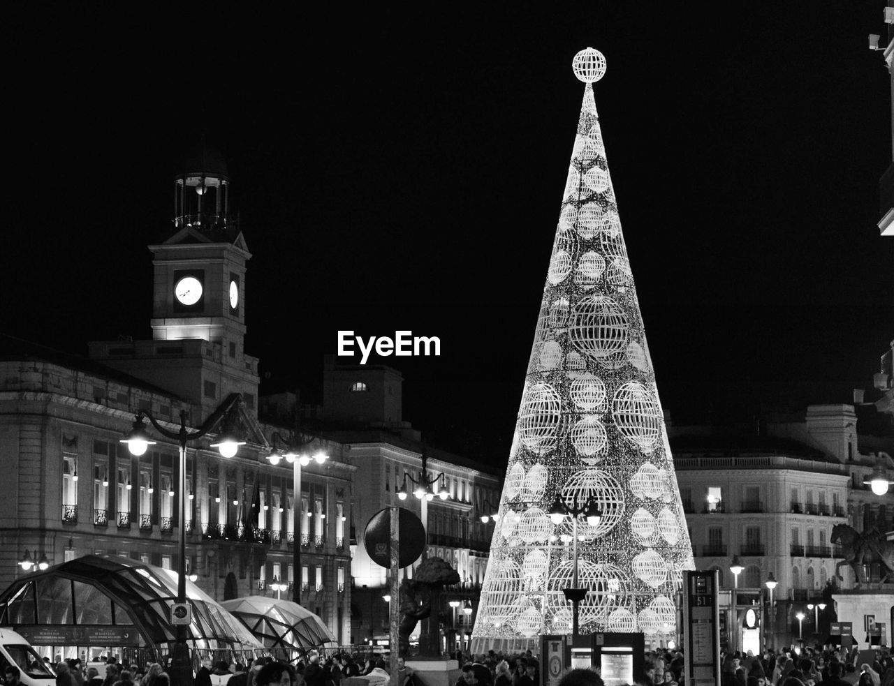 VIEW OF ILLUMINATED BUILDINGS