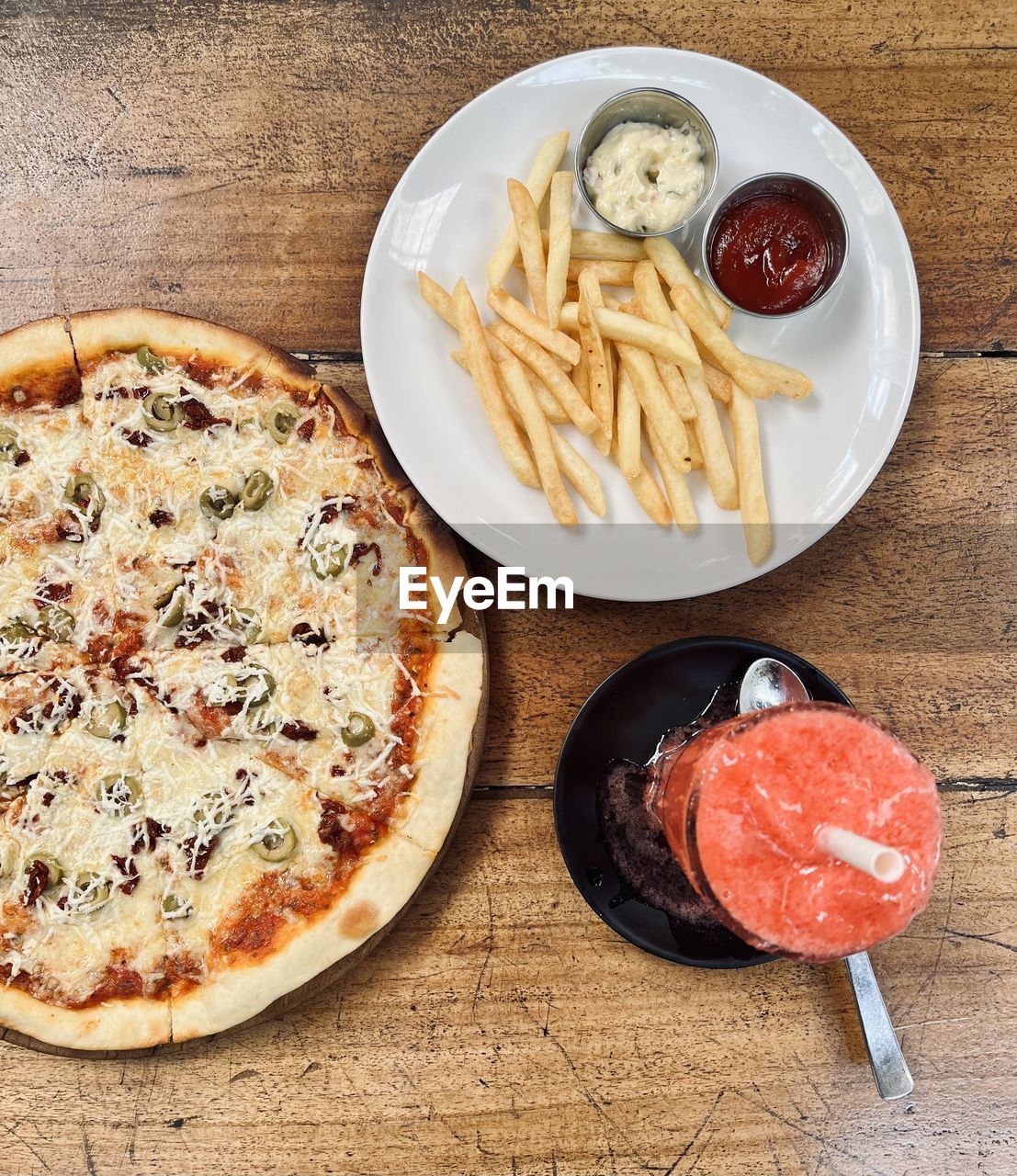 high angle view of food in plate on table