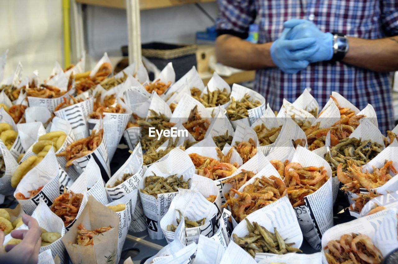 Fried seafood