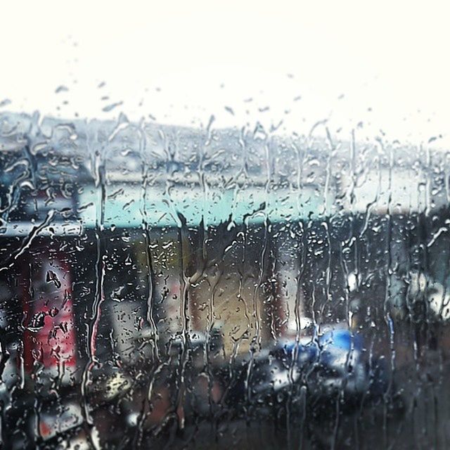 WATER DROPS ON GLASS