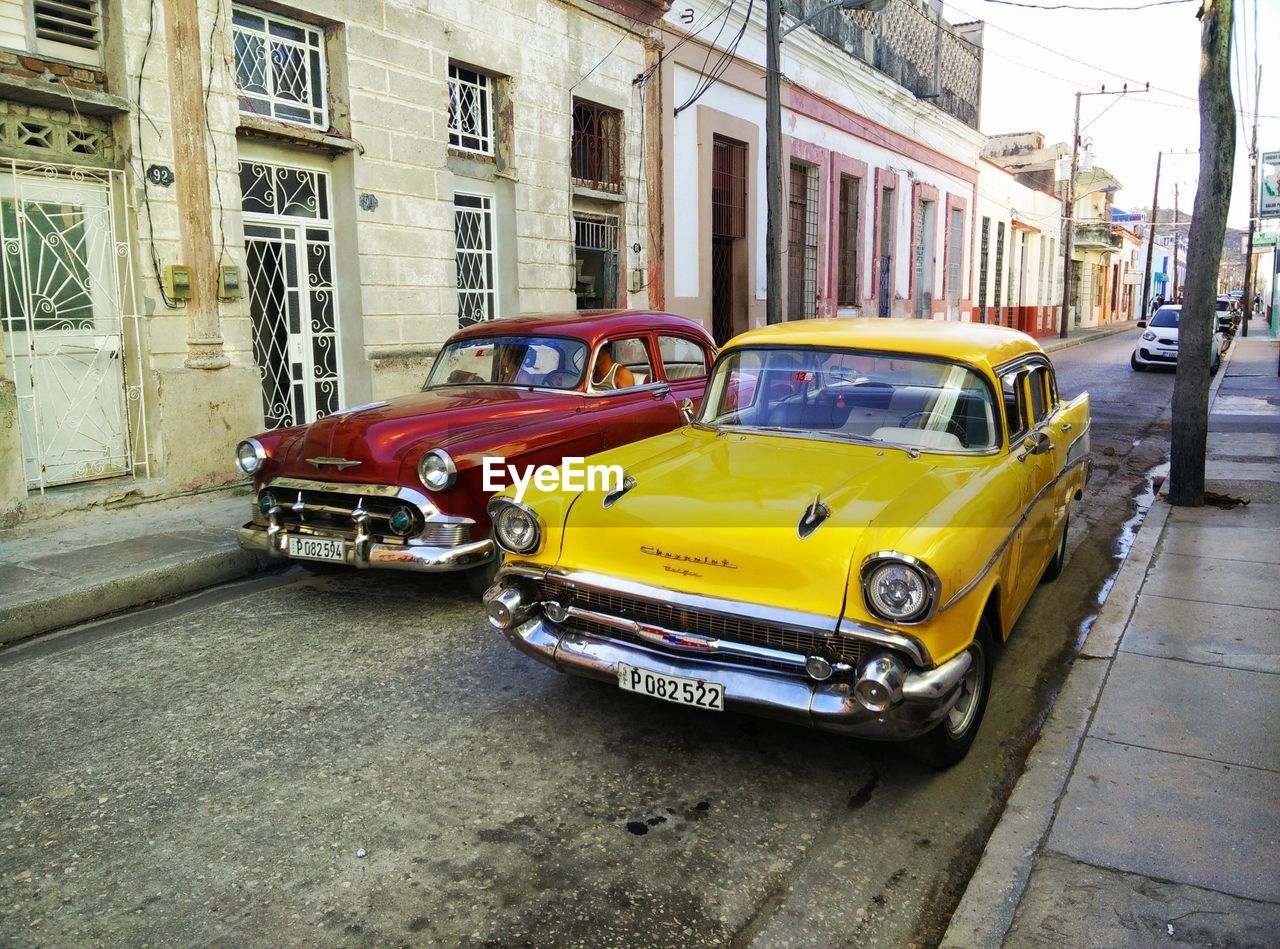 VIEW OF PARKED CARS