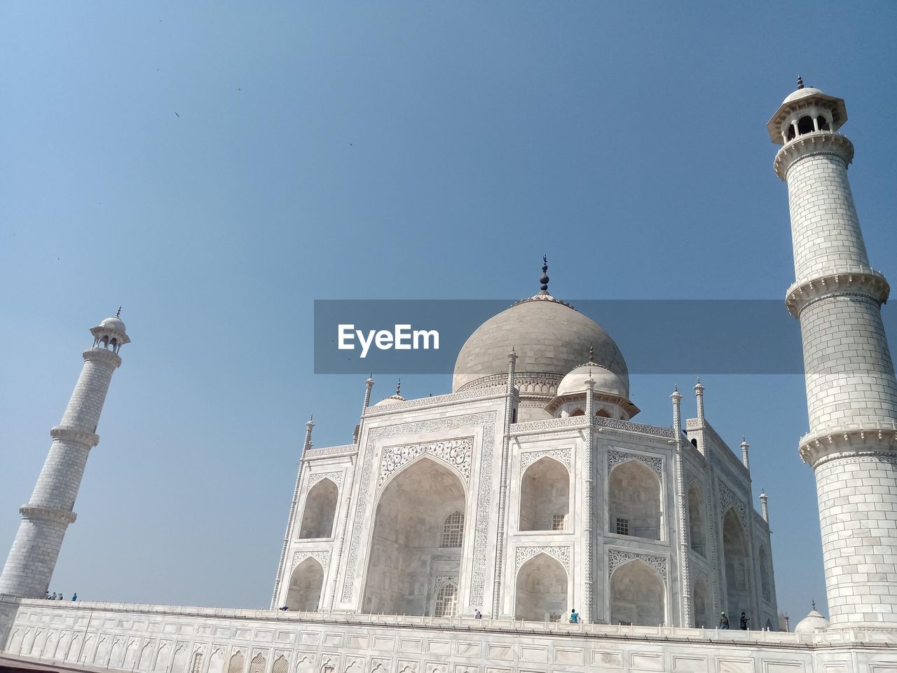 Low angle view of monument against clear sky