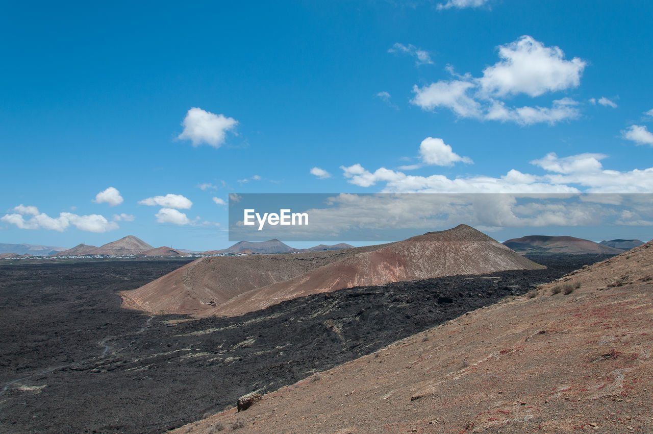 Scenic view of desert against sky