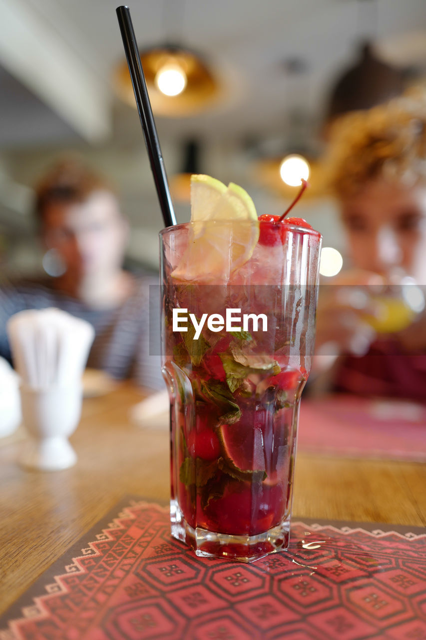 Close-up of drink on table