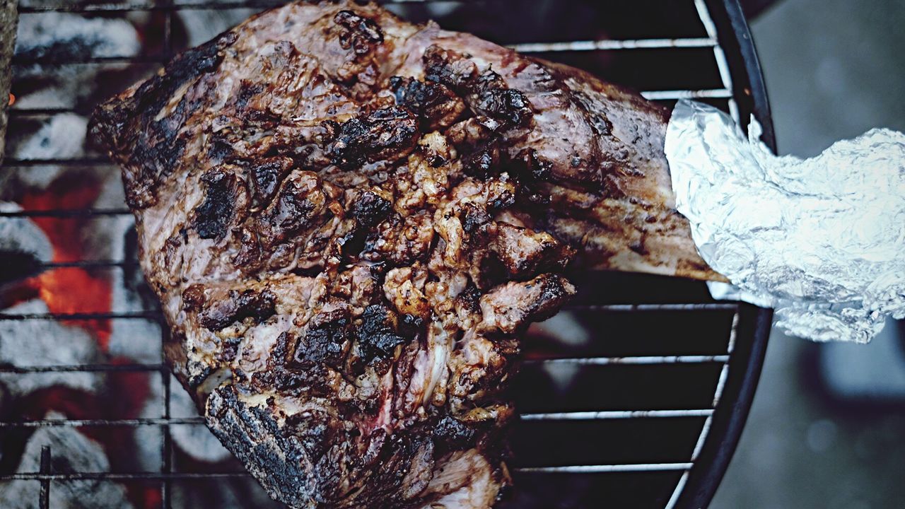 Close-up of grilled meat