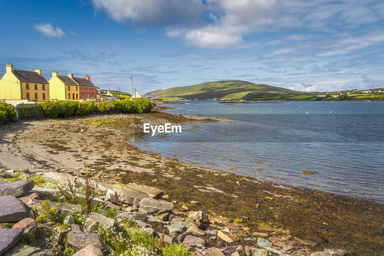 SCENIC VIEW OF SEA AGAINST BUILDINGS