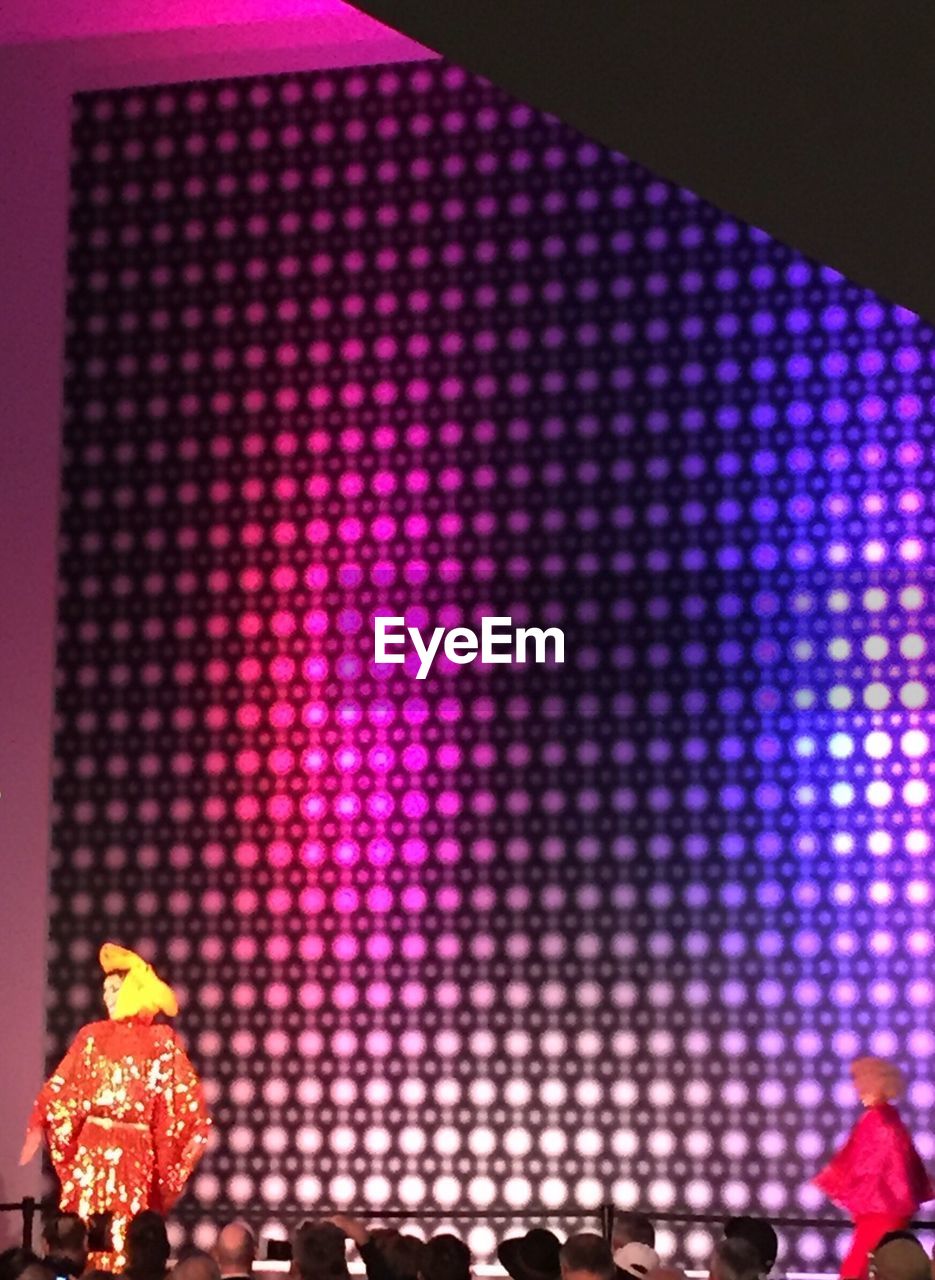 COLORFUL LIGHTS IN DARK ROOM
