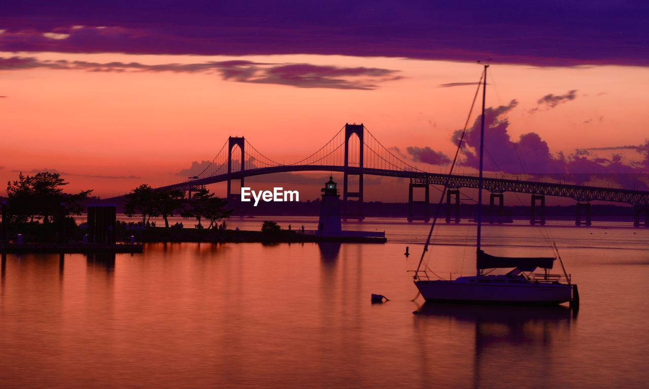 VIEW OF BRIDGE OVER RIVER AGAINST SKY