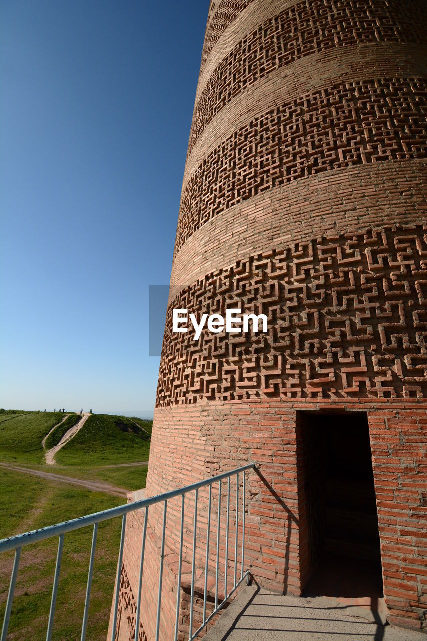 Burana tower entrance door. tokmok. chuy valley. kyrgyzstan