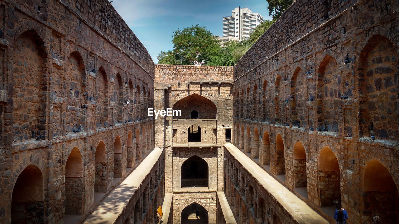 Old building against sky ,ugrasen ki baoli