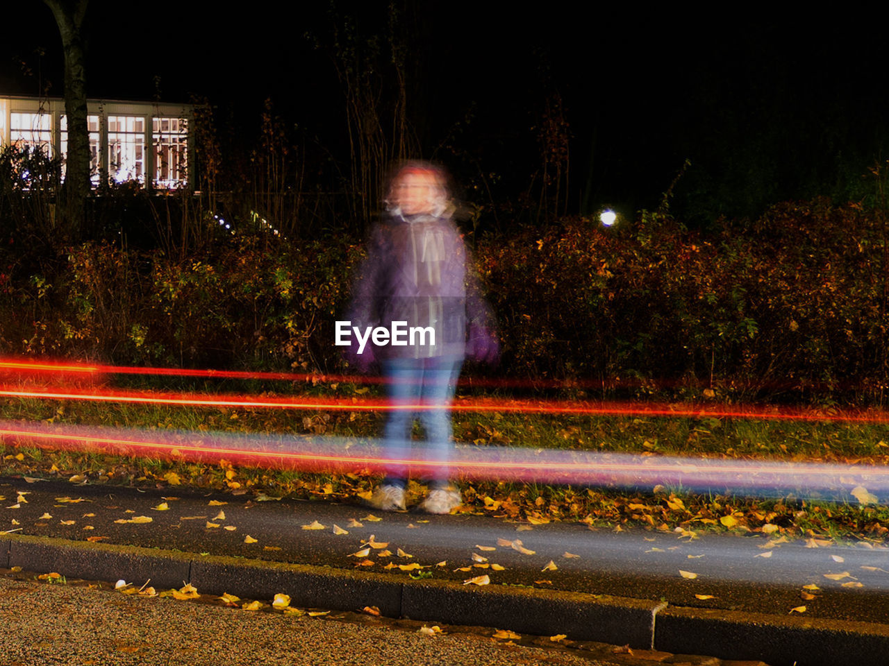 LIGHT TRAILS AT NIGHT