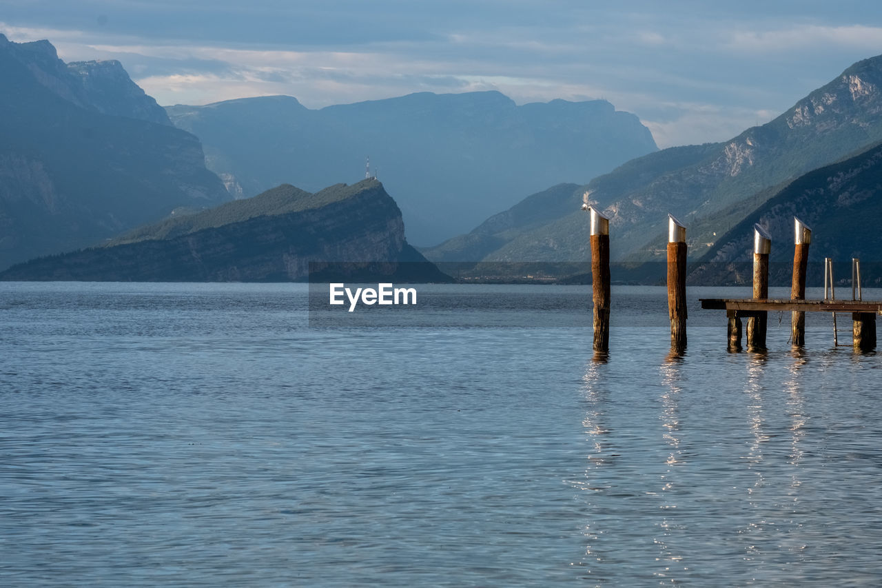 Scenic view of mountain range against sky