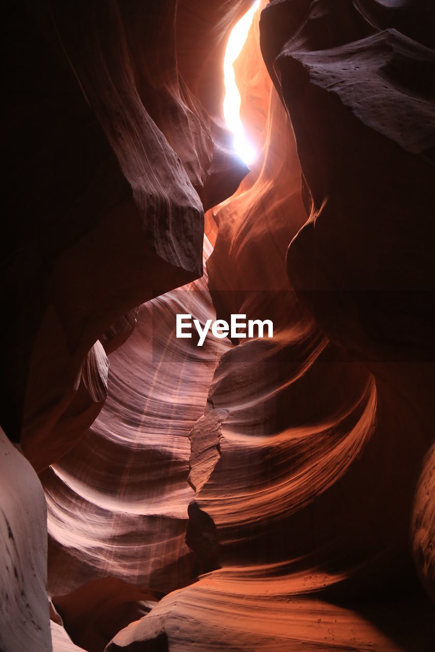 Rock formations at lower antelope canyon