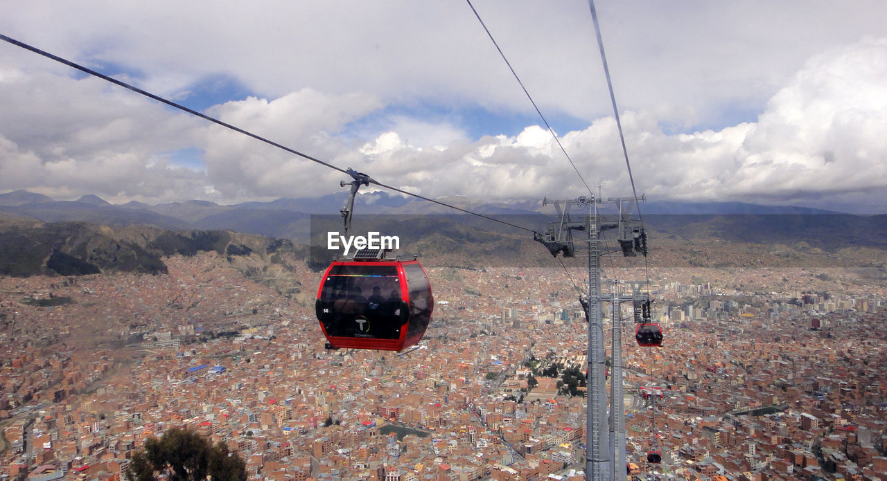 OVERHEAD CABLE CARS OVER MOUNTAINS