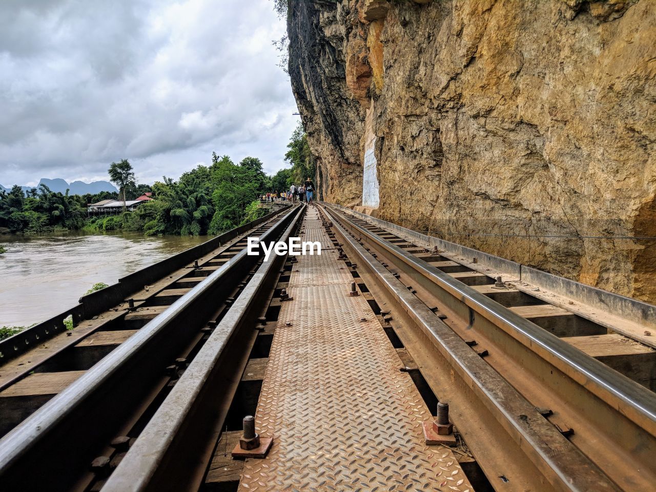 RAILROAD TRACKS AGAINST SKY