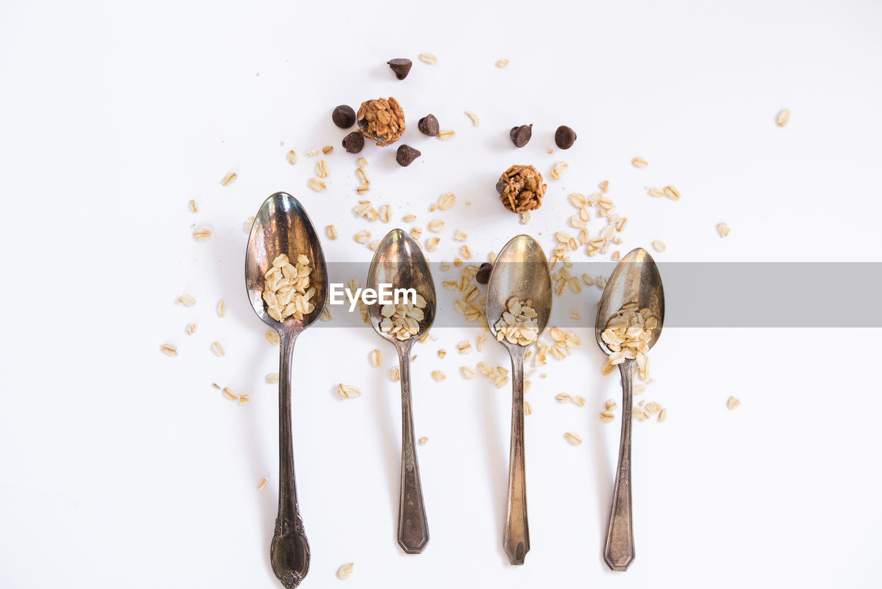 Flatlay with spoon full of grains