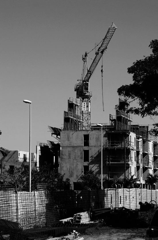 Low angle view of construction site