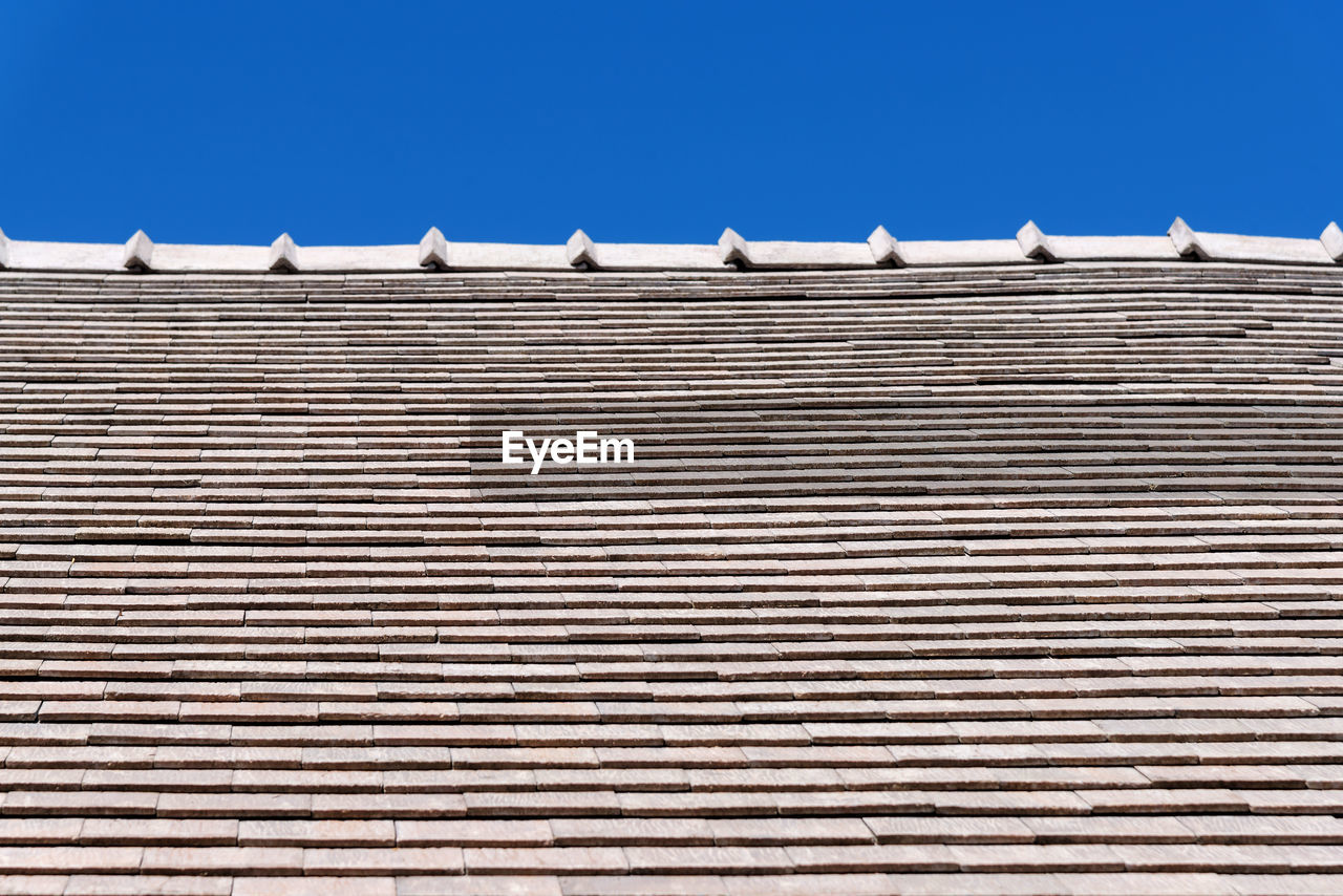 Low angle view of building against clear sky