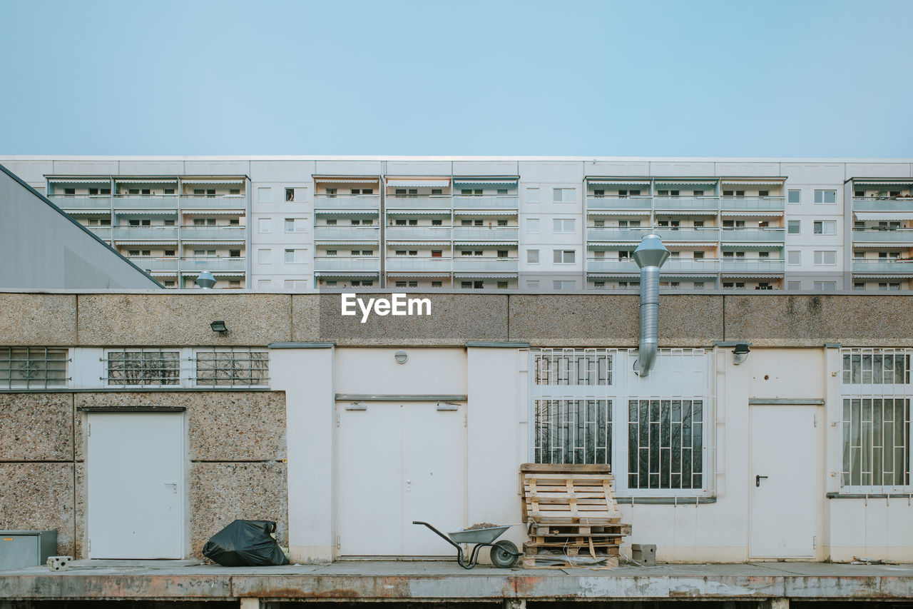 Former communist prefabricated panel construction buildings in leipzig, germany