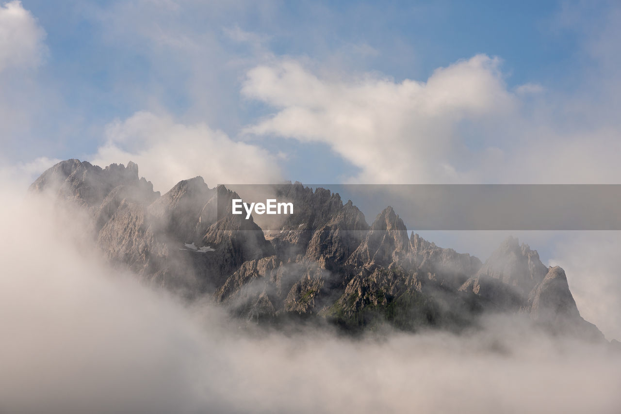 Panoramic view on dolomites, croda rossa di sesto