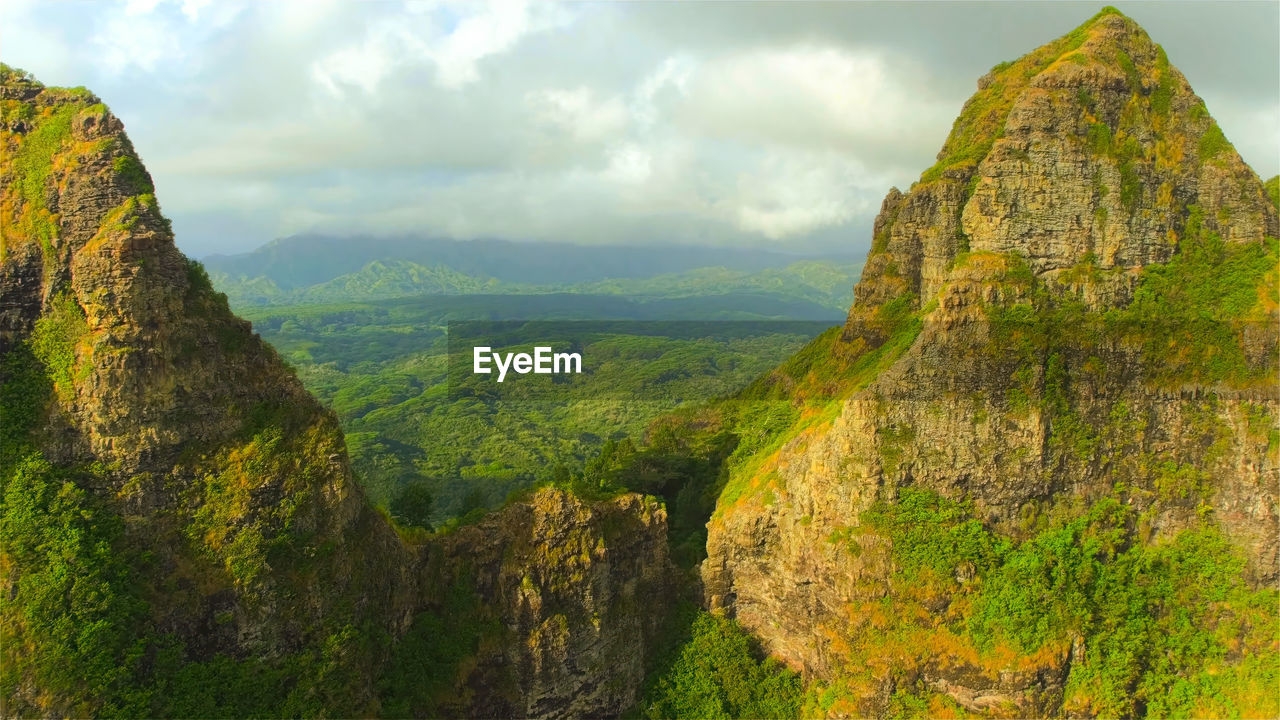 panoramic view of mountain against sky