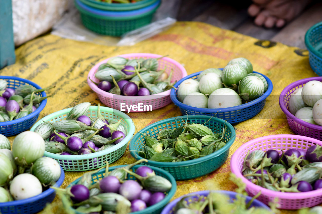 VARIOUS FRUITS IN BASKET FOR SALE