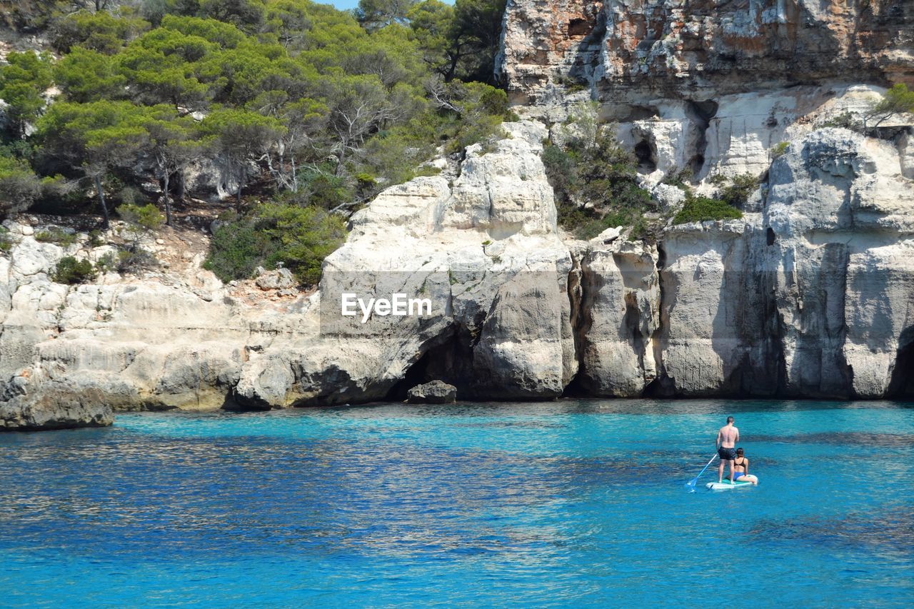 Scenic view of rocks in sea