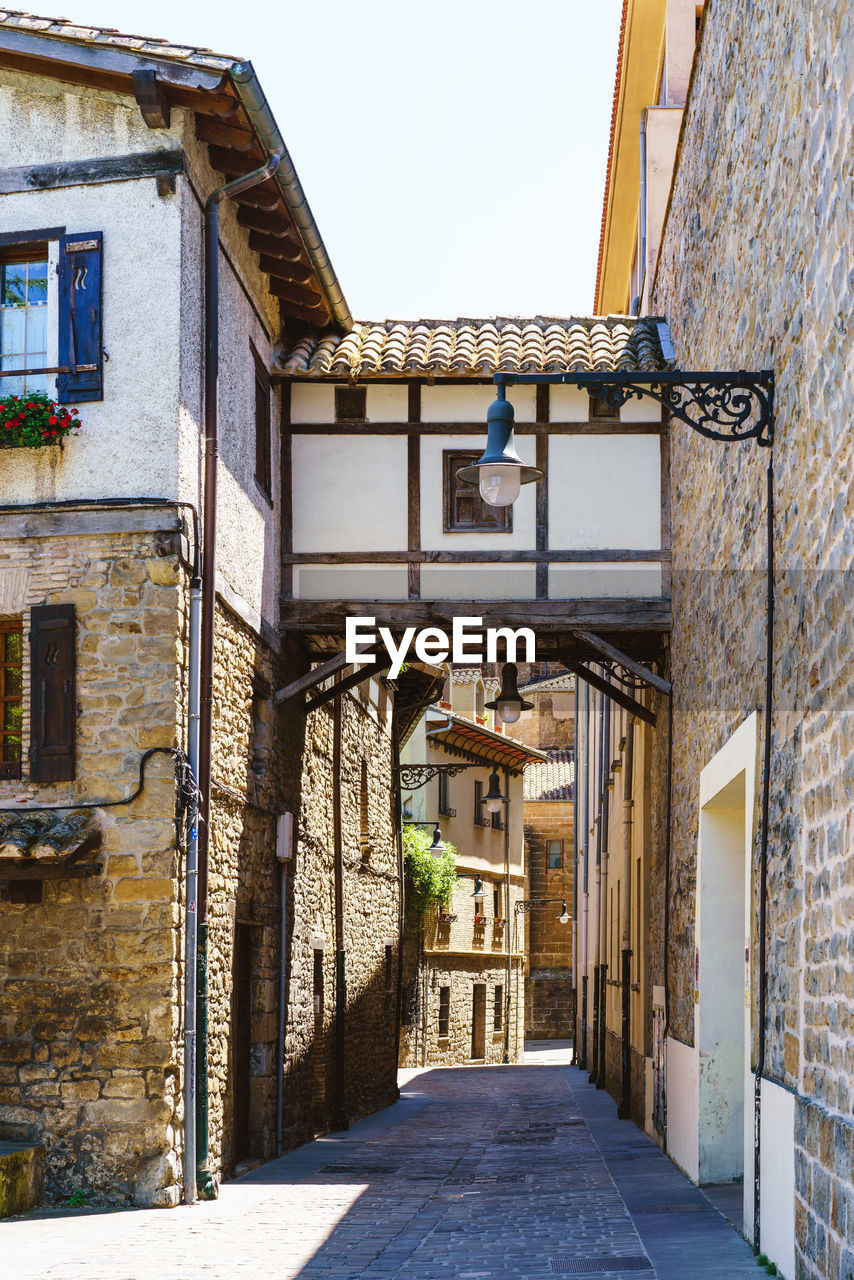 street amidst buildings in town