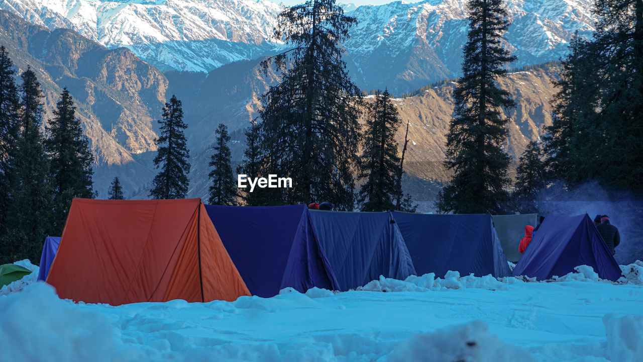 View from tent to wonderful sankari mountain in winter