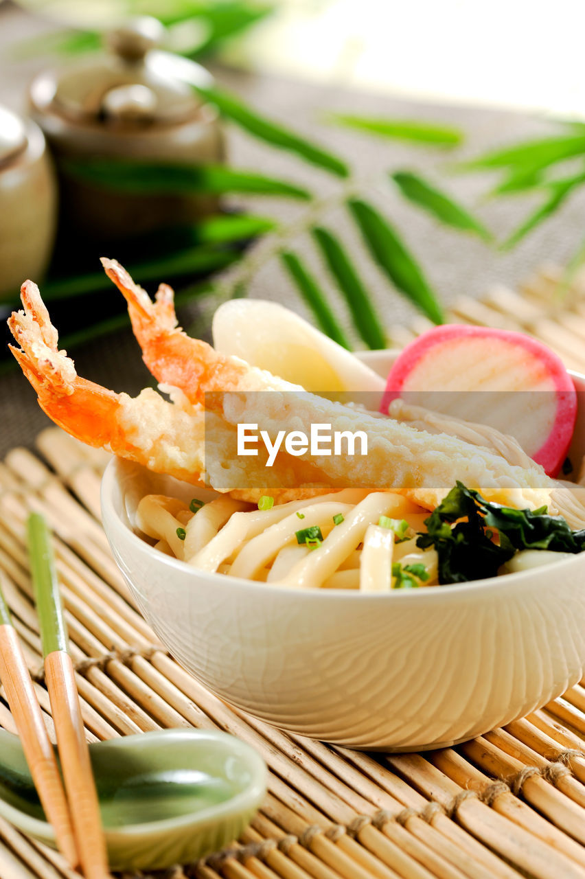 CLOSE-UP OF SEAFOOD IN BASKET