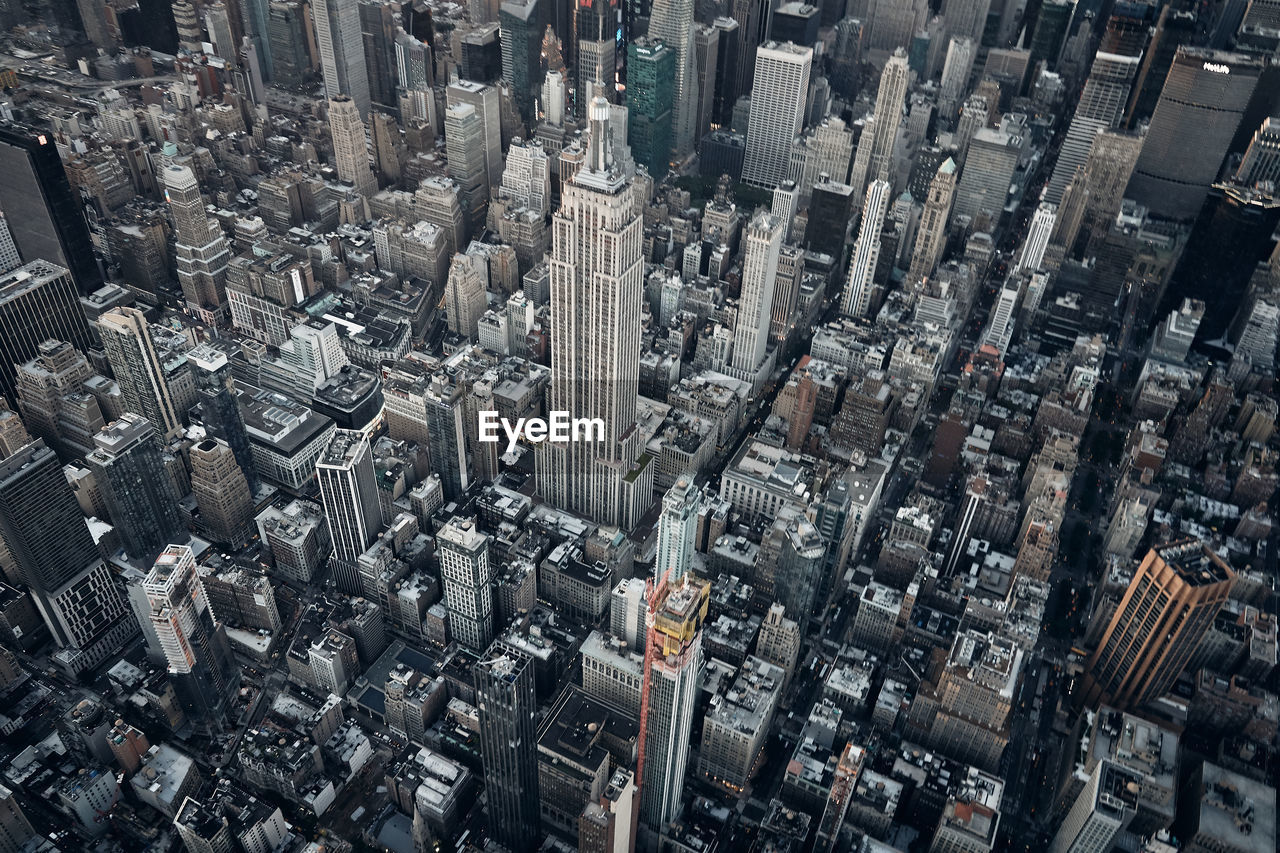 Aerial view of buildings in city