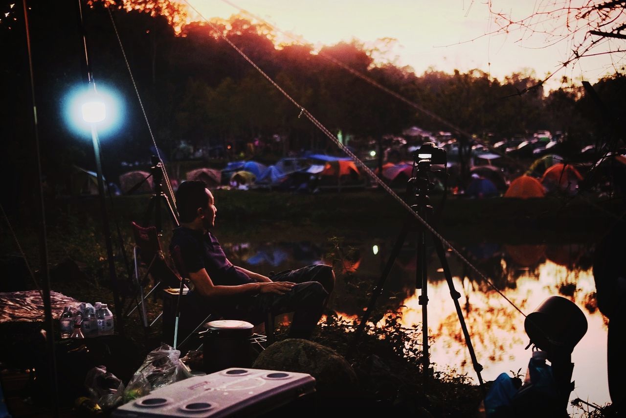 PEOPLE ENJOYING AT MUSIC FESTIVAL