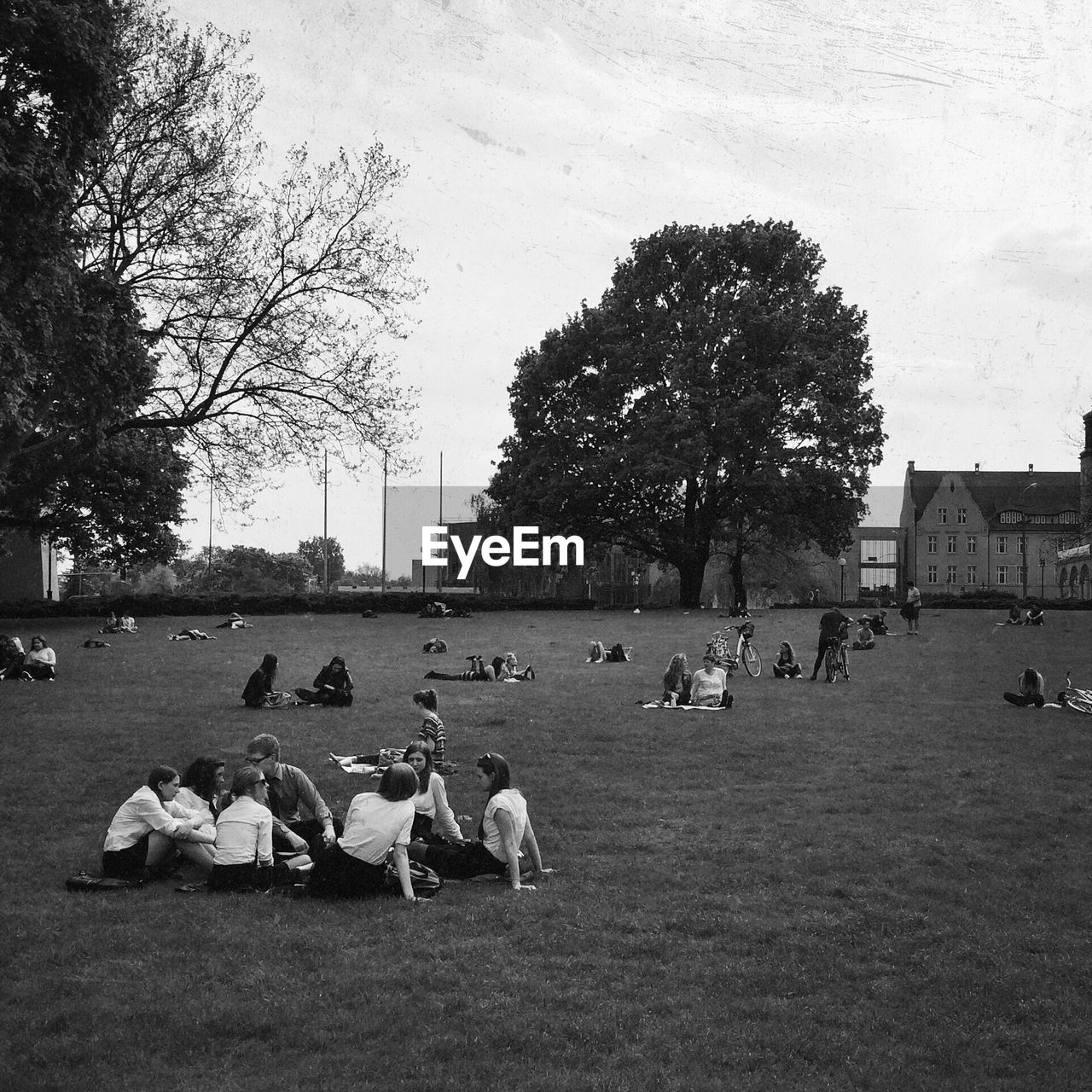 PEOPLE RELAXING ON GRASS