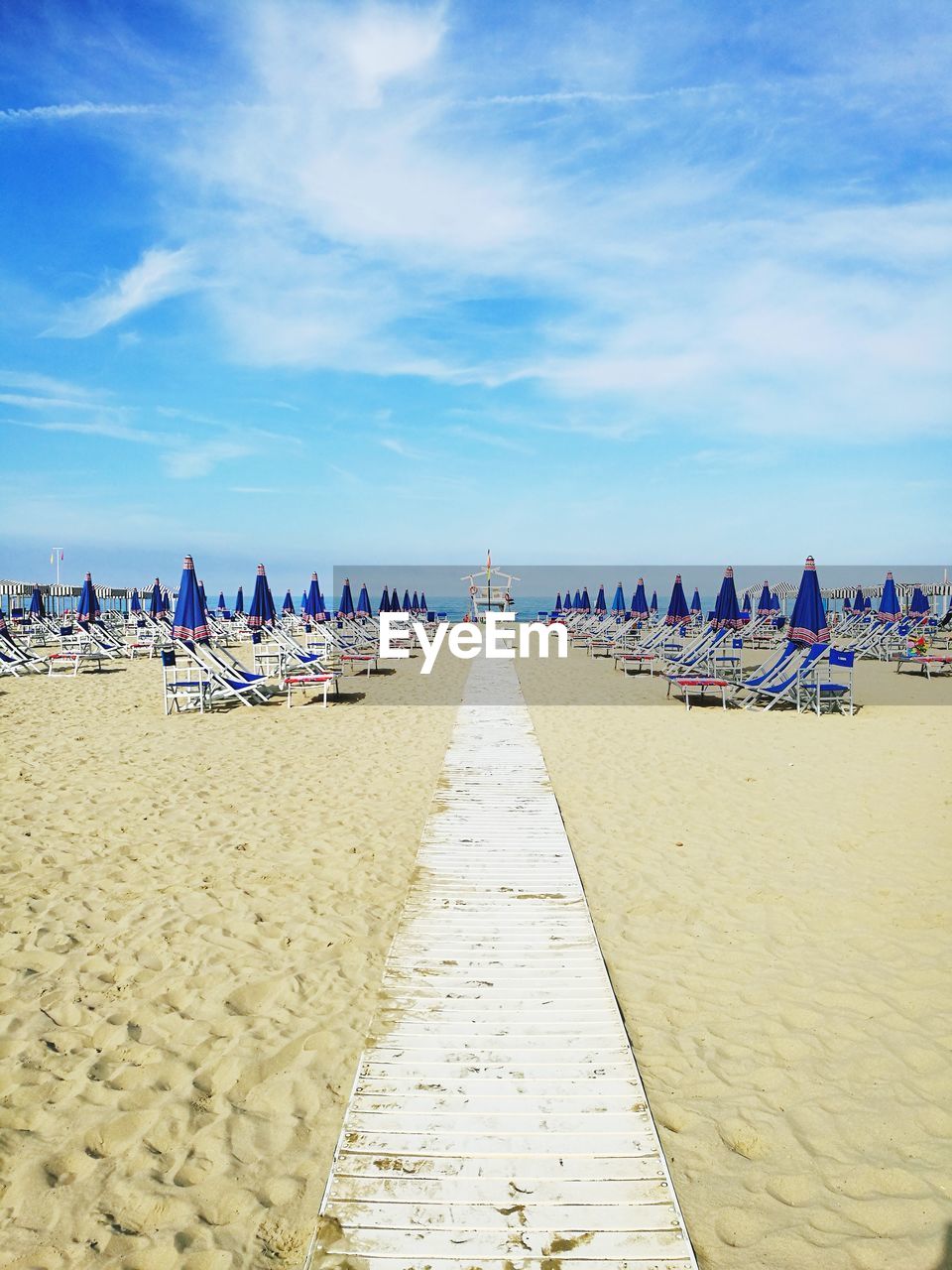 Panoramic view of umbrella on beach