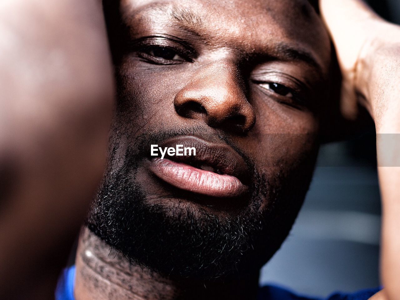 Close-up portrait of sad young man