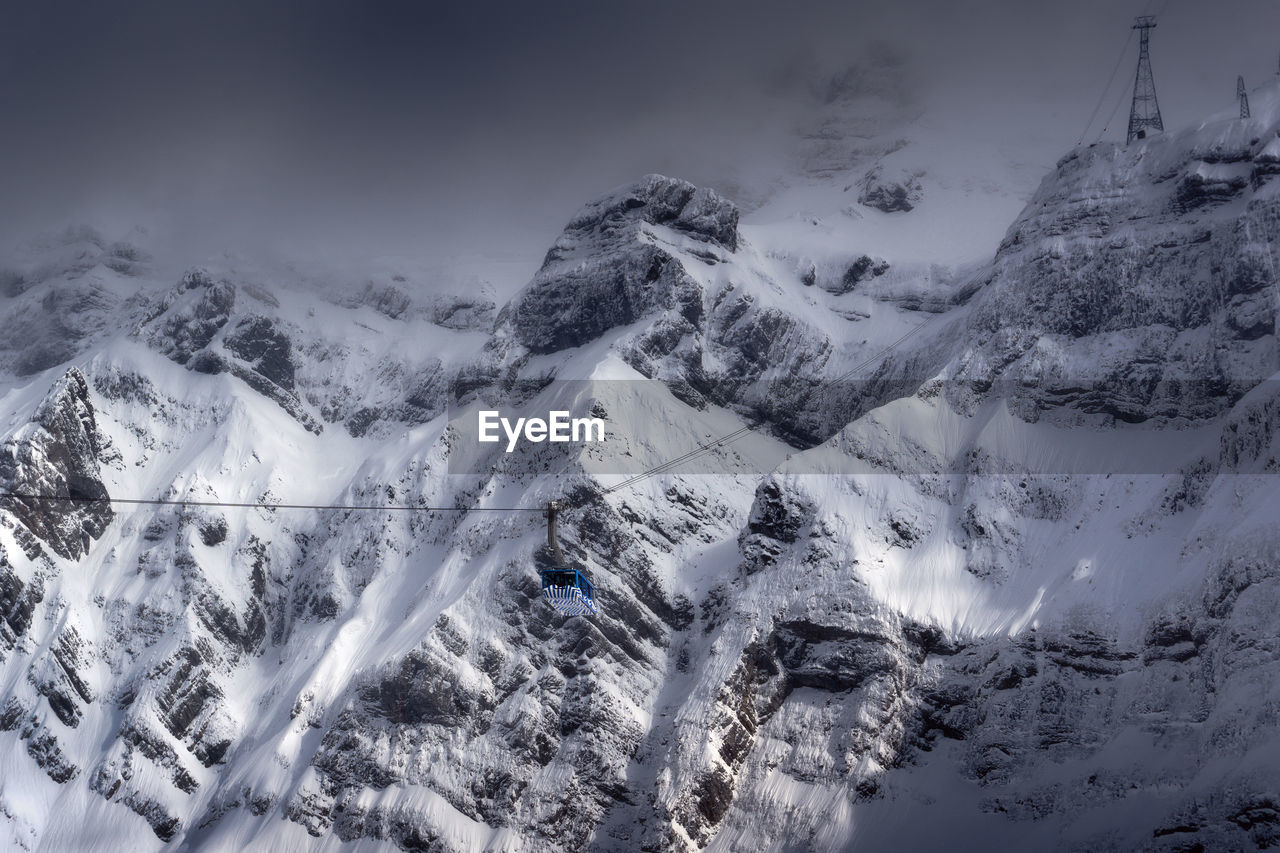 scenic view of snow covered mountain