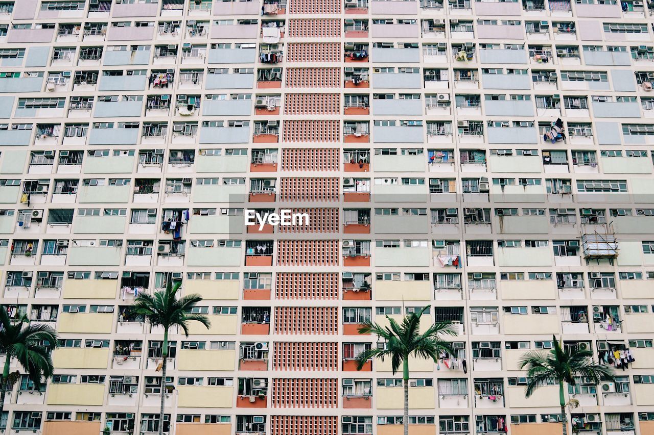 LOW ANGLE VIEW OF APARTMENT BUILDINGS